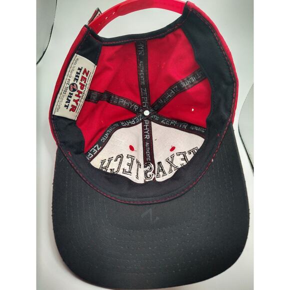 Texas Tech Red Raiders Zephyr Snapback Hat Red Black Embroidered Adjustable Cap - Picture 7 of 9